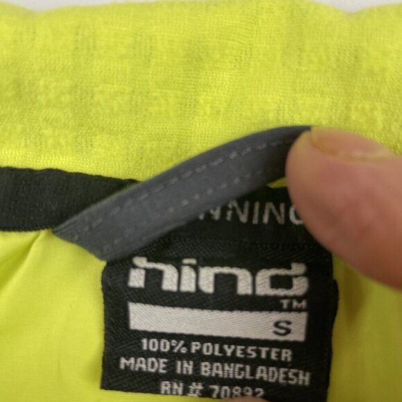 Hind Running Windbreaker Jacket Men’s S Neon Yellow Full Zip Two Pocket Hi-viz - Picture 6 of 9